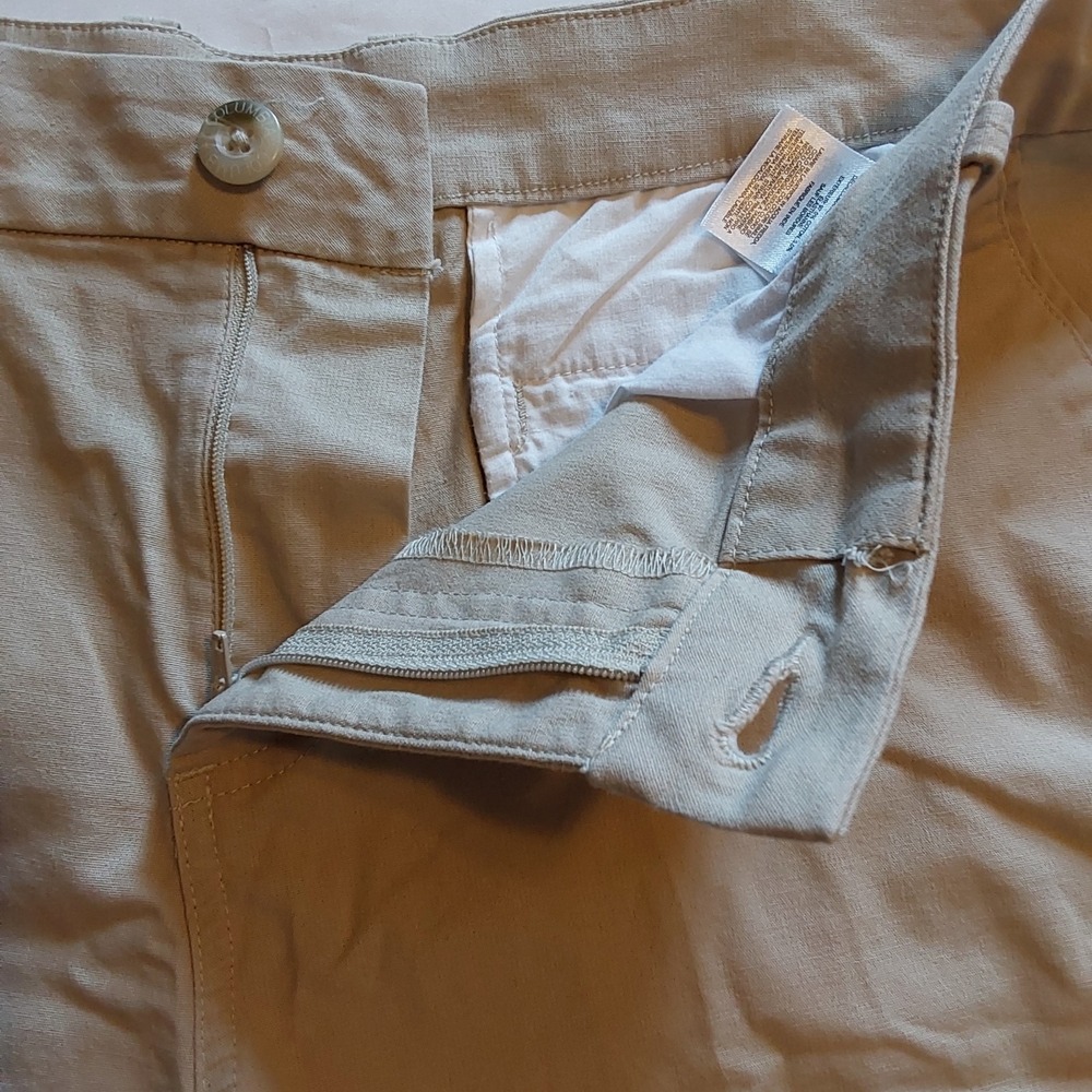 Columbia‎ PFG Shorts Women's Size 14 Stretch Khaki 8" Outdoors Fishing - Picture 3 of 11